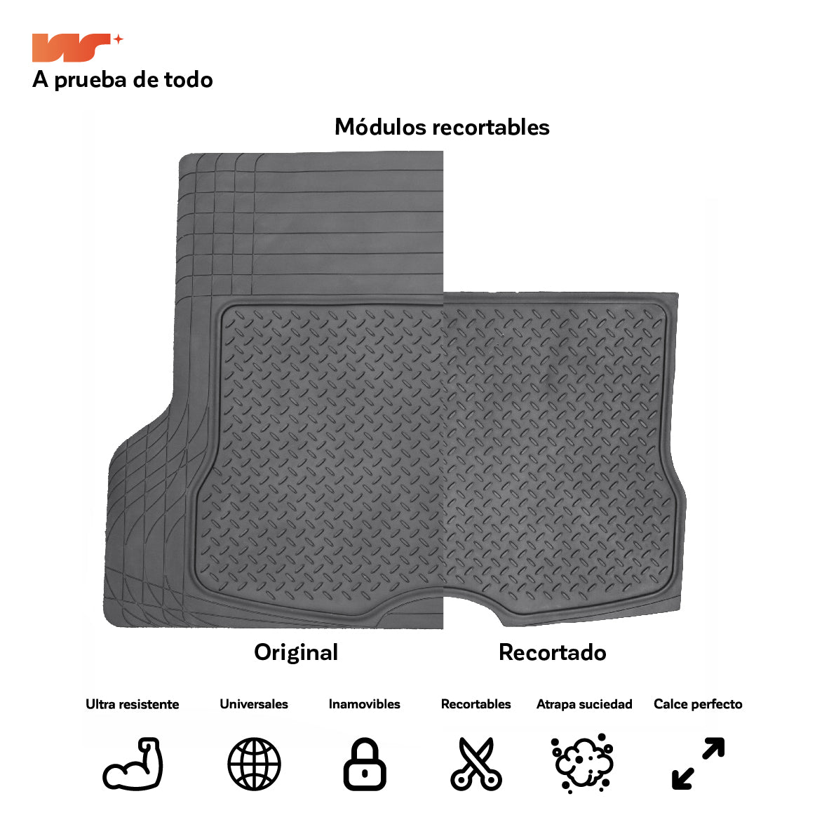 Pisos de Goma Auto modulos recortable