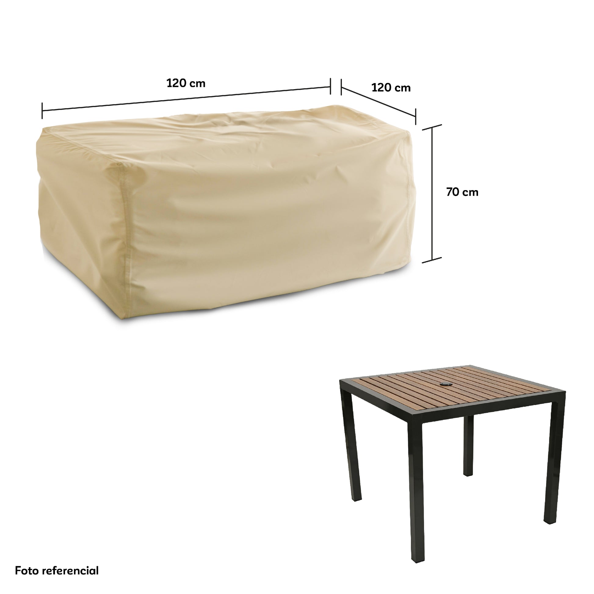 Funda para Mesa de Exterior Impermeable - Protección Mesas Jardín y Terraza - WAGEN COVERS