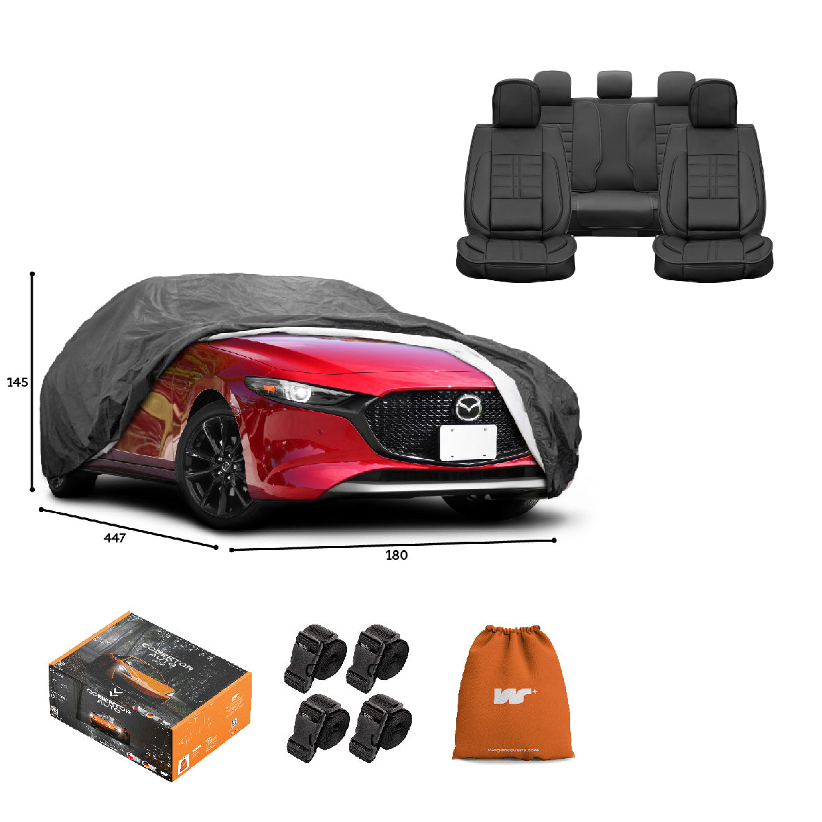 Pack Cobertor de Auto Deluxe + Funda de Asiento (20% OFF)