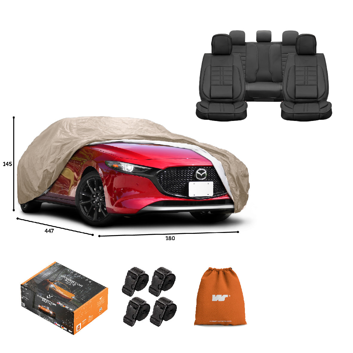 Pack Cobertor de Auto Deluxe + Funda de Asiento (20% OFF)