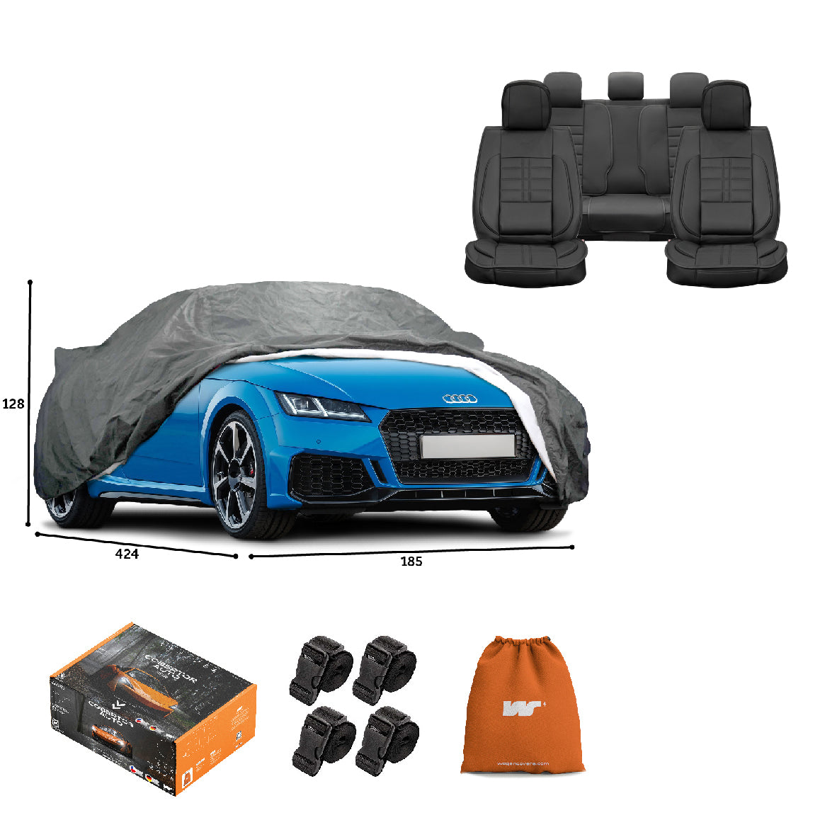 Pack Cobertor de Auto Deluxe + Funda de Asiento (20% OFF)