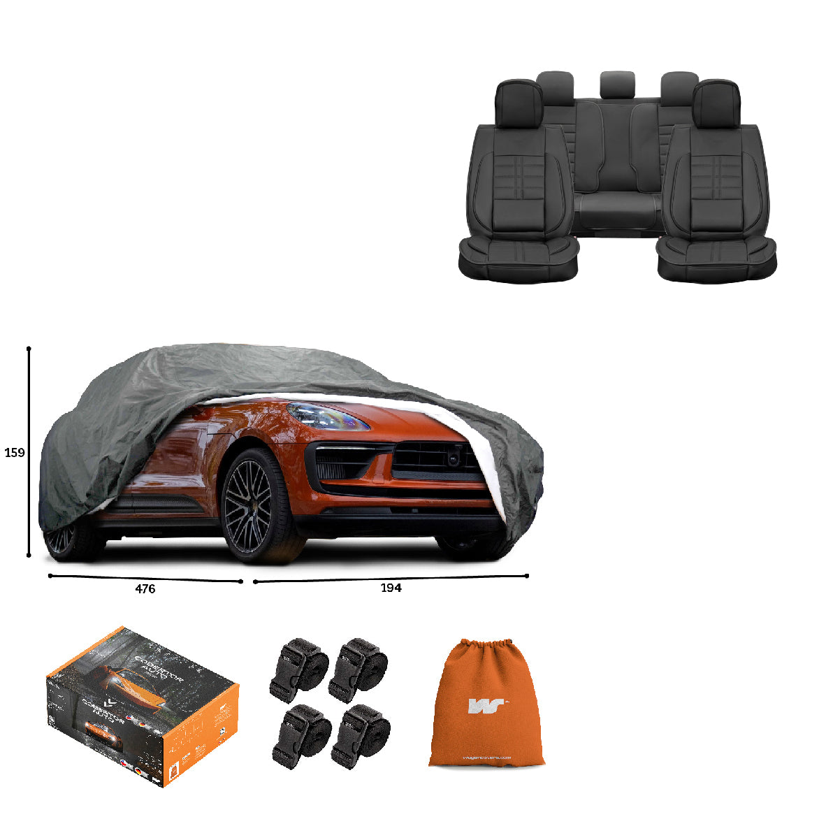 Pack Cobertor de Auto Deluxe + Funda de Asiento (20% OFF)
