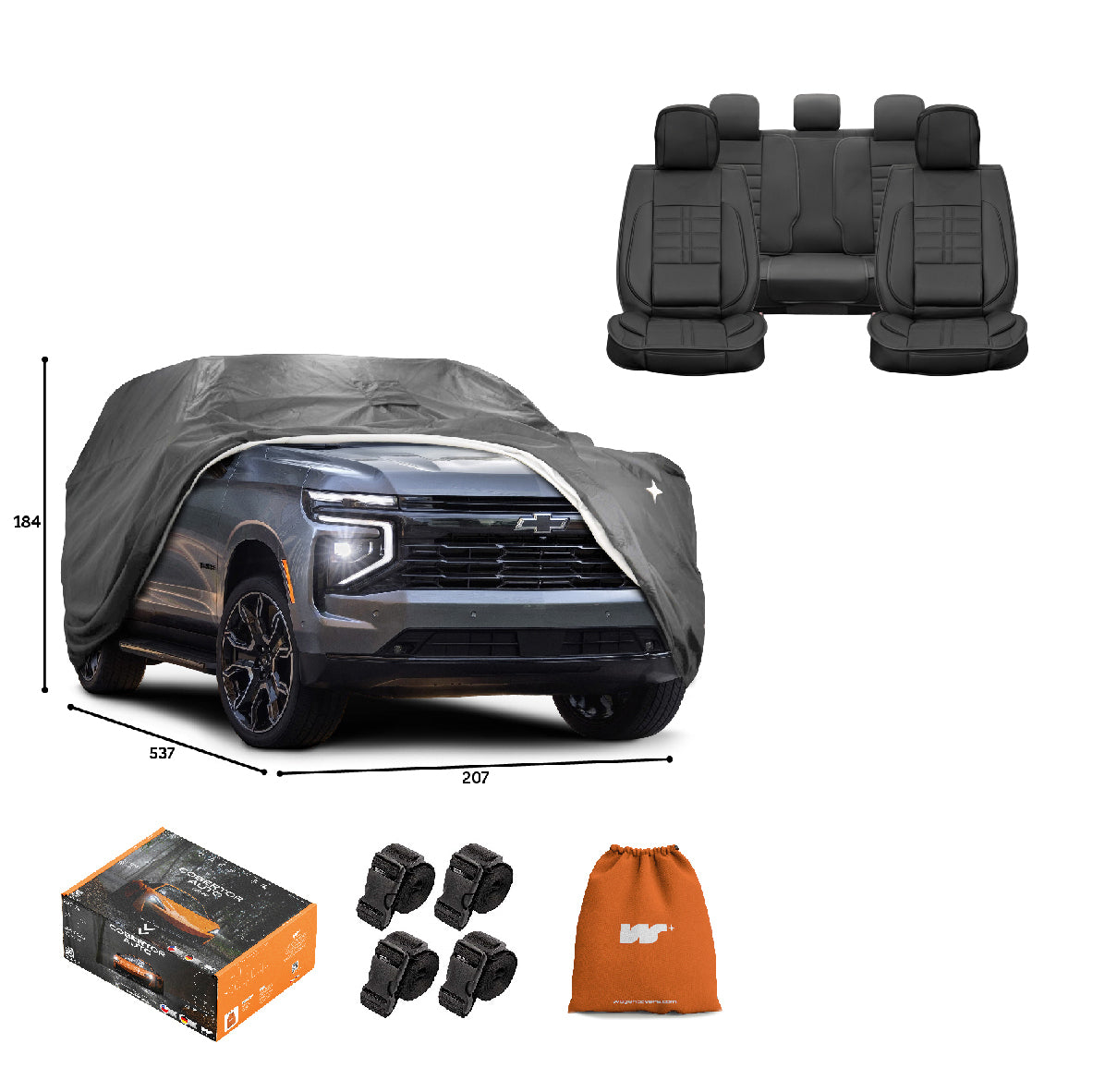 Pack Cobertor de Auto Deluxe + Funda de Asiento (20% OFF)