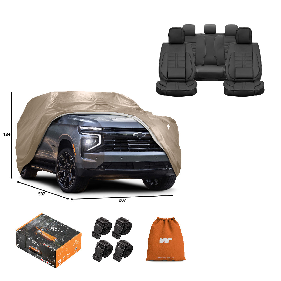 Pack Cobertor de Auto Deluxe + Funda de Asiento (20% OFF)