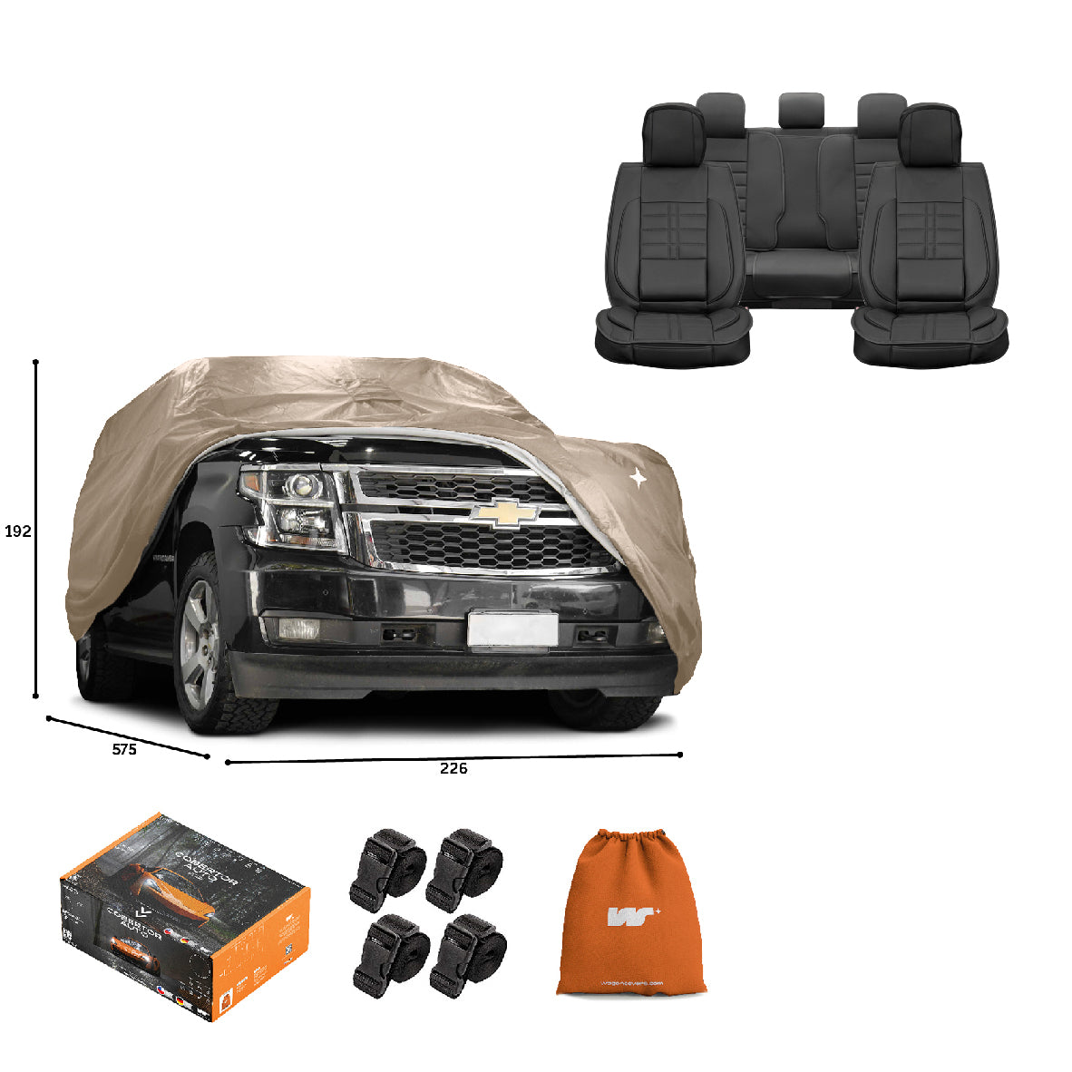 Pack Cobertor de Auto Deluxe + Funda de Asiento (20% OFF)