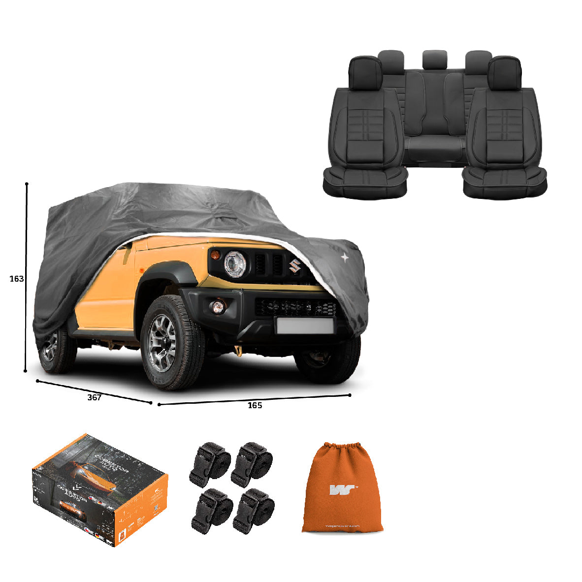 Pack Cobertor de Auto Deluxe + Funda de Asiento (20% OFF)