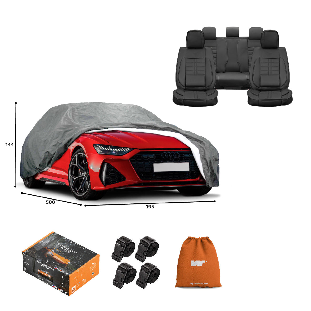 Pack Cobertor de Auto Deluxe + Funda de Asiento (20% OFF)